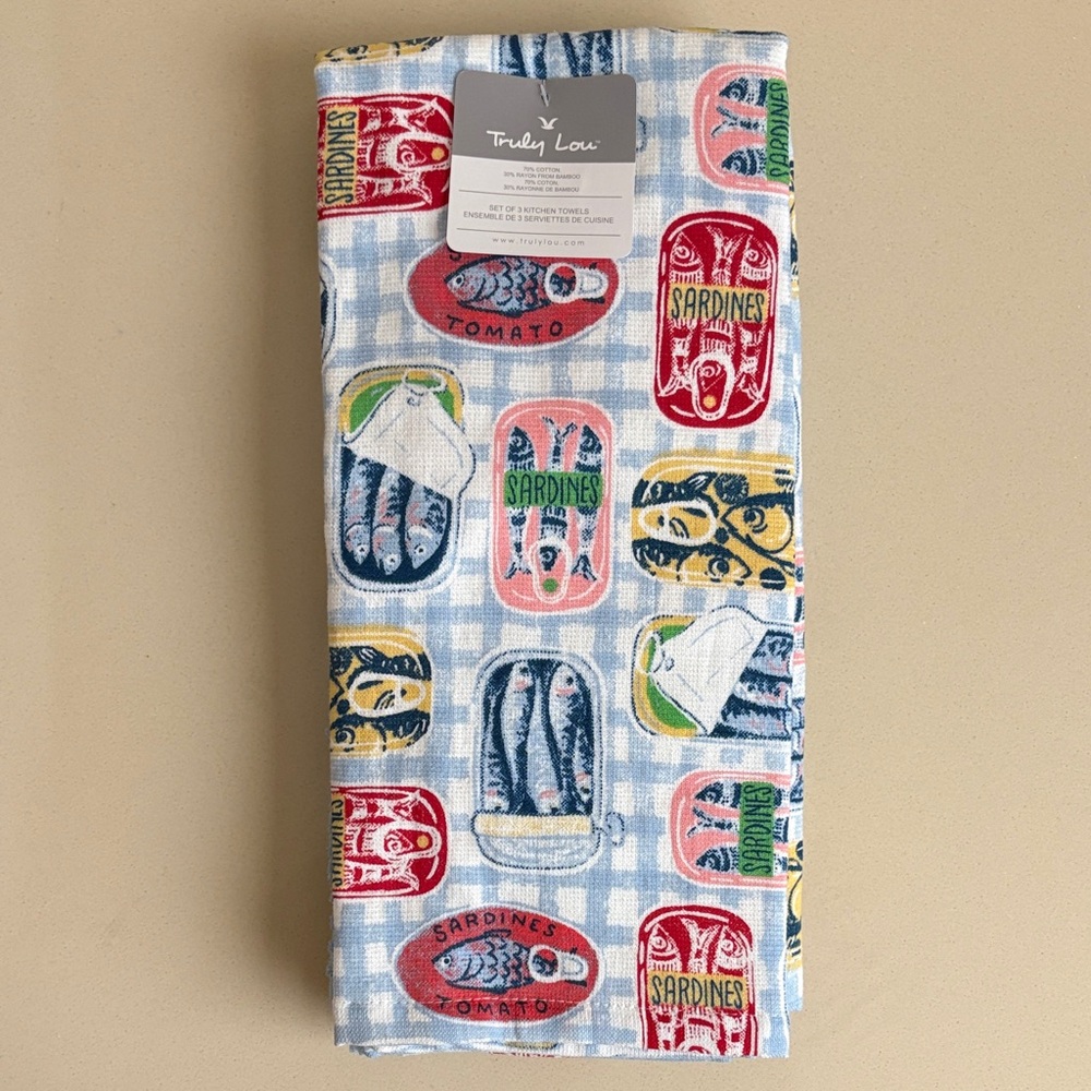 Truly Lou Sardine Kitchen Towel Set